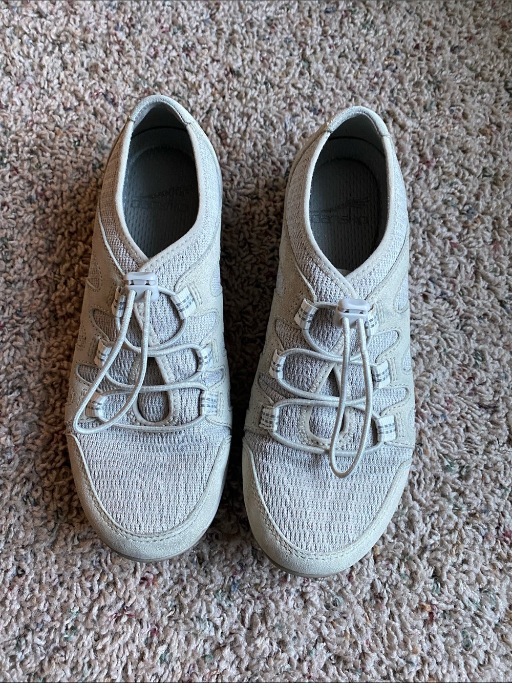 Dansko Women's Slip-On Knit Sneakers in Light Beige
